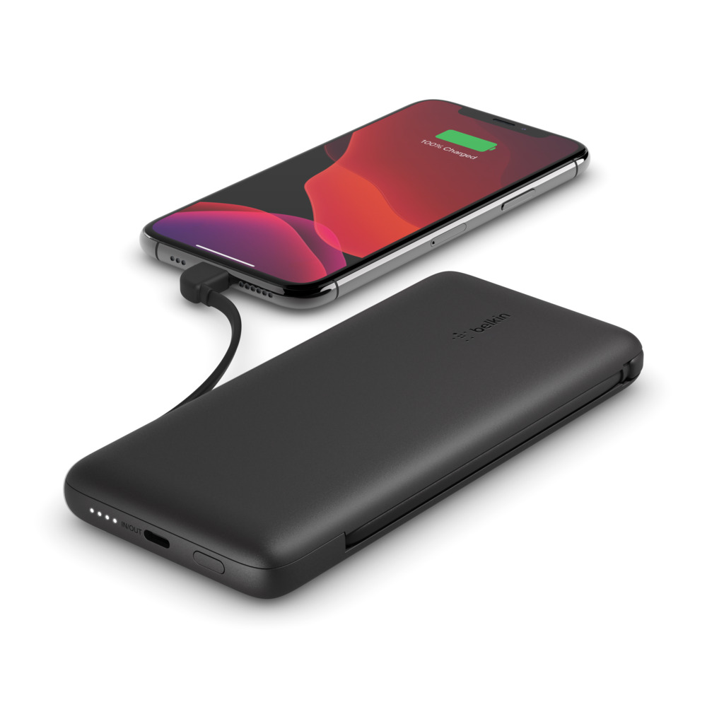 Picture of Belkin 10K Powerbank Integrated Cables Black