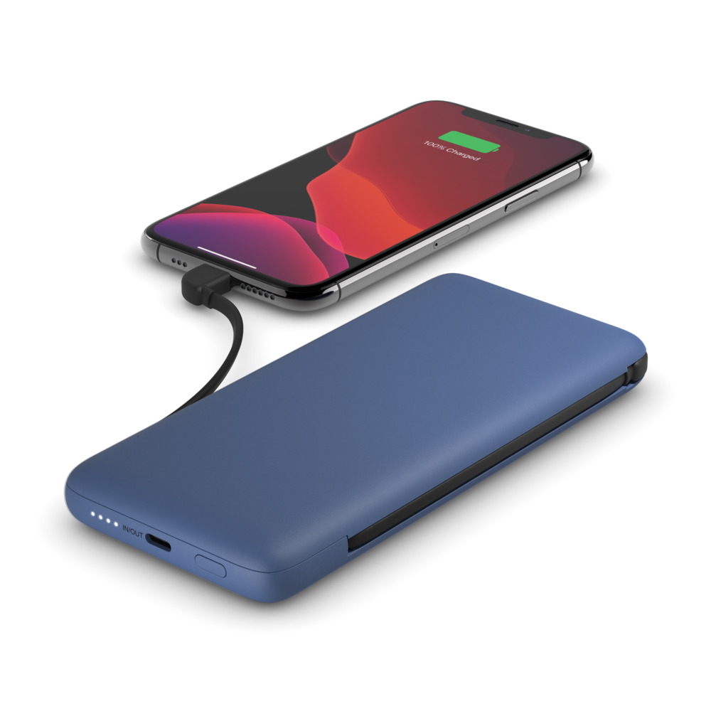 Picture of Belkin 10K Powerbank Integrated Cables Blue