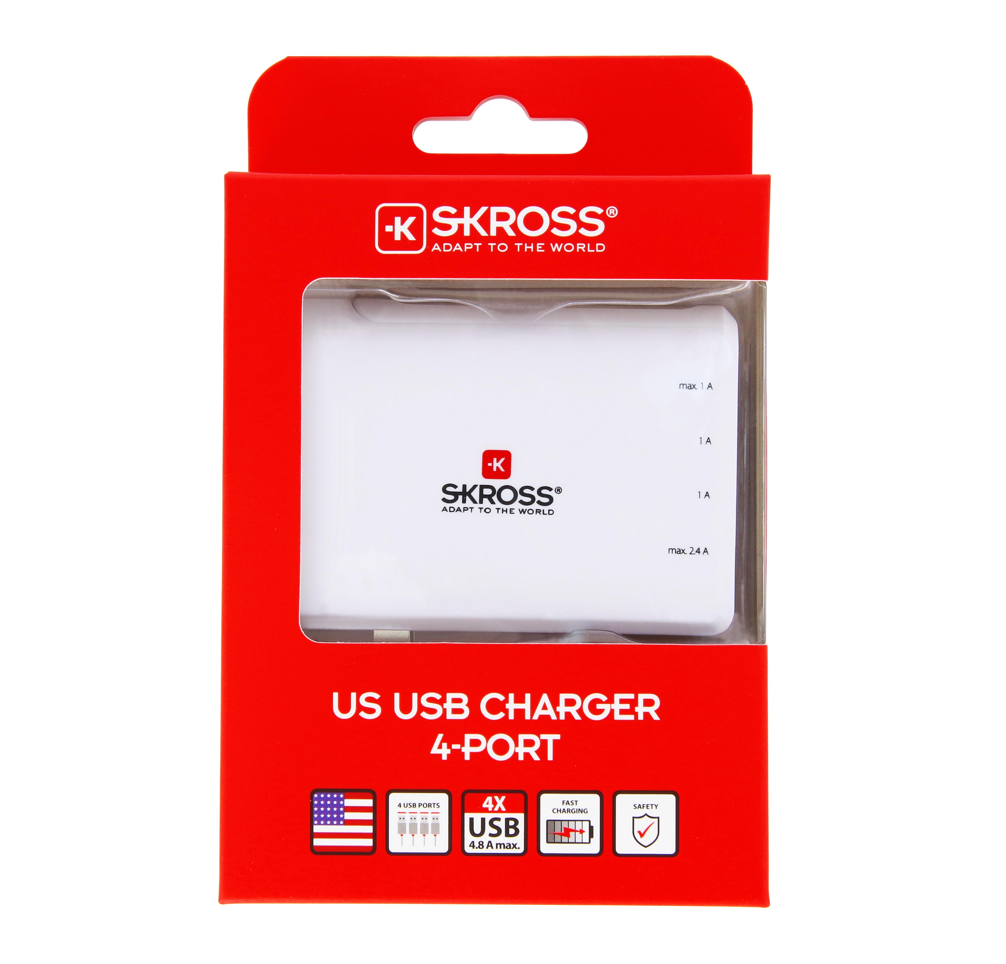 Picture of SKROSS 4 Port Charger USA