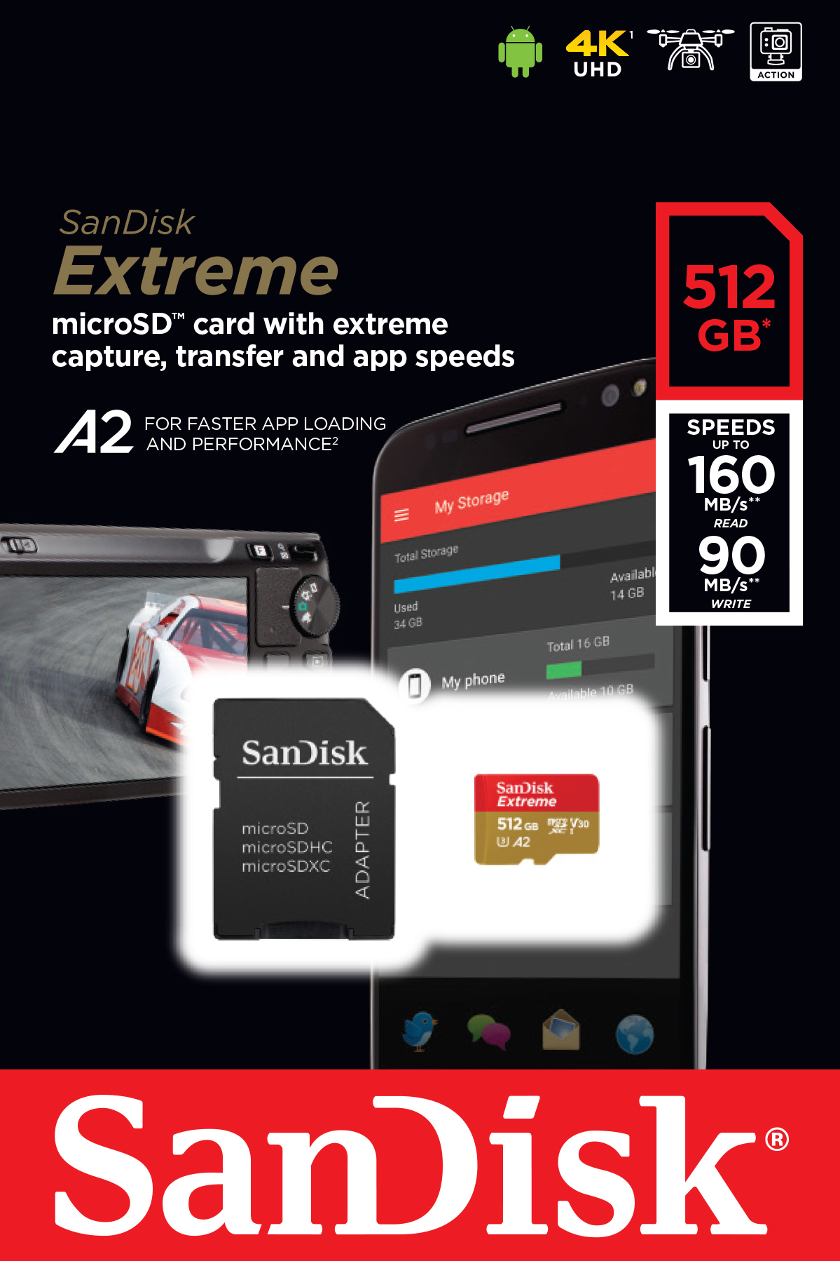 Picture of SanDisk Extreme MicroSD Card 5126GB