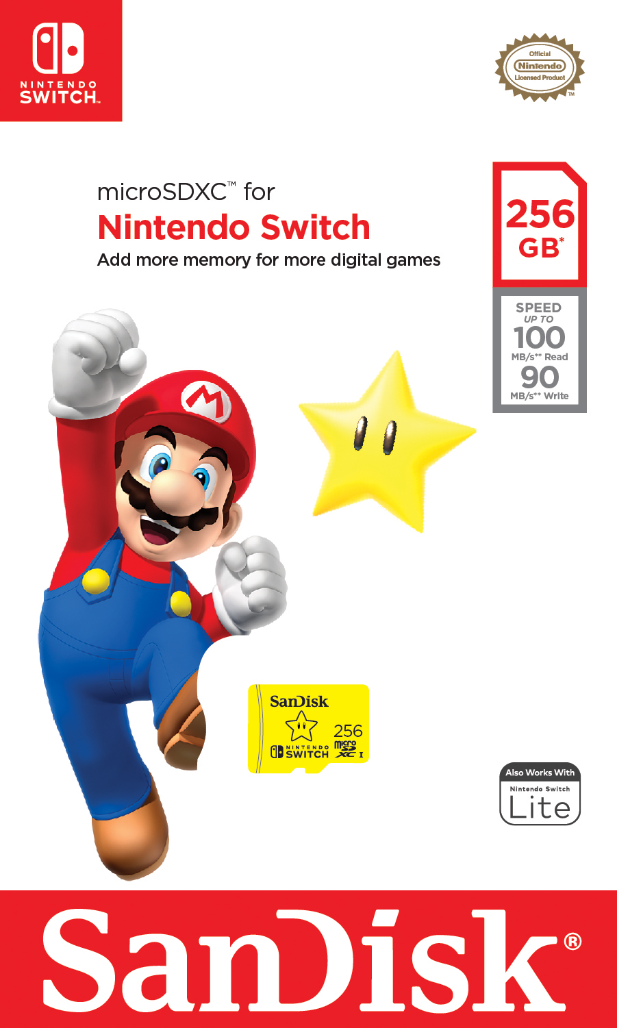 Picture of SanDisk 256GB MicroSD Nintendo Switch