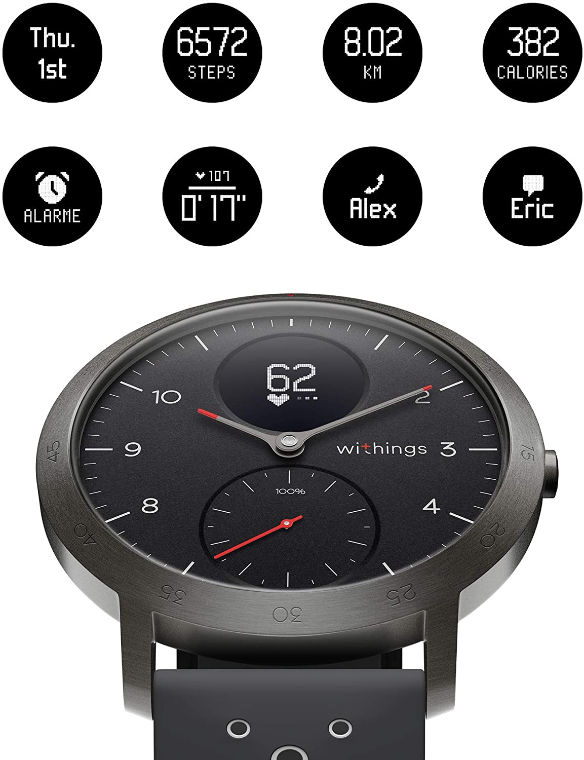 Picture of Withings Smartwatch Steel HR Sport Black
