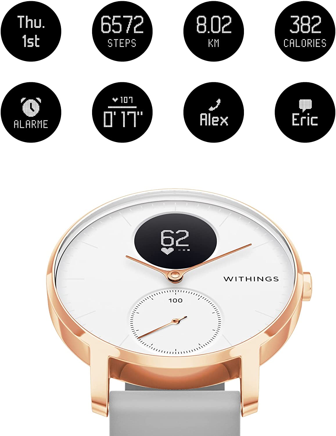 Picture of Withings Scanwatch 38mm R Gold Grey Band
