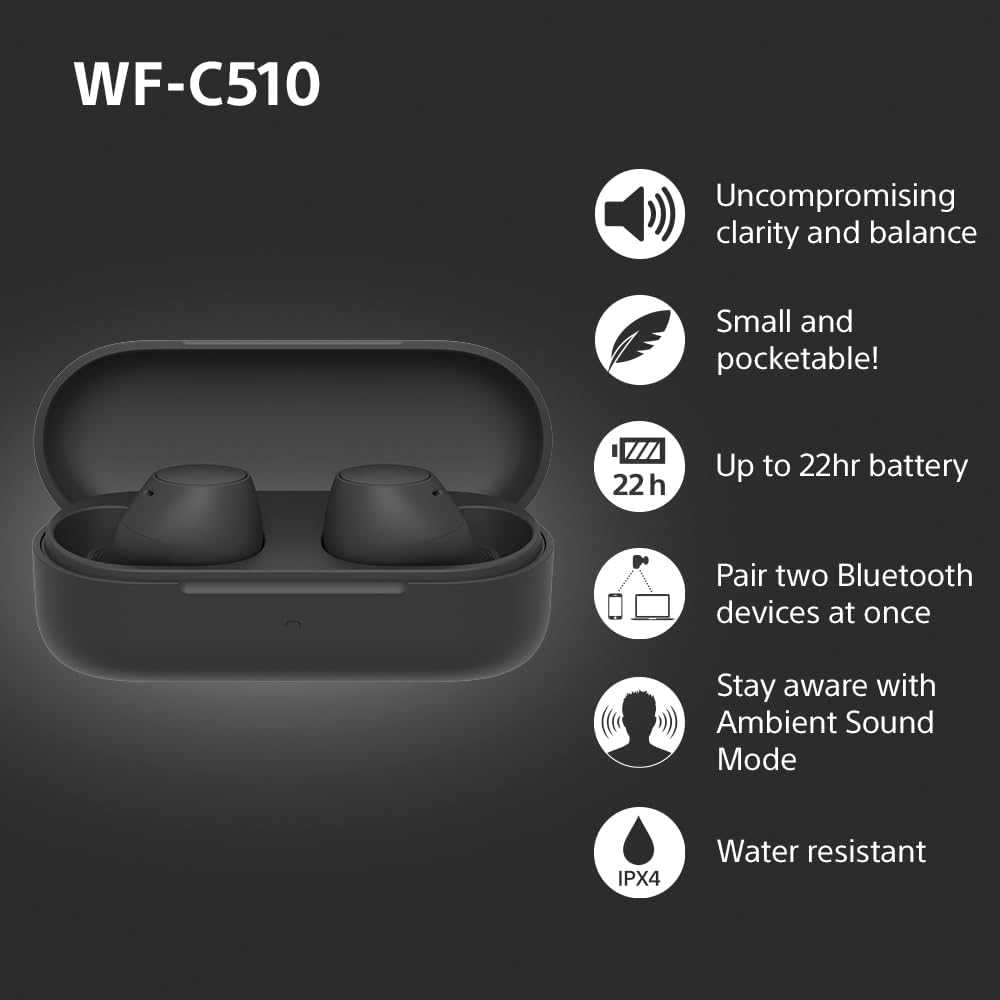 Picture of WF-C510 Truly Wireless Headphones - Black