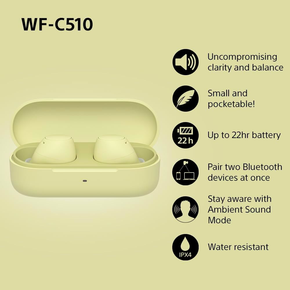 Picture of WF-C510 Truly Wireless Headphones - Yellow